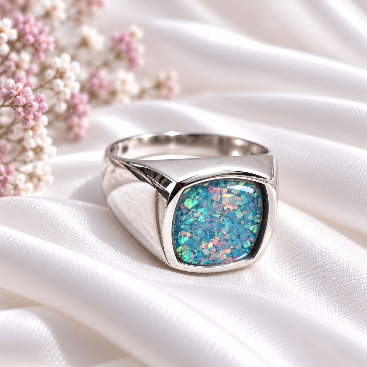 Sterling Silver Square Signet Ring
