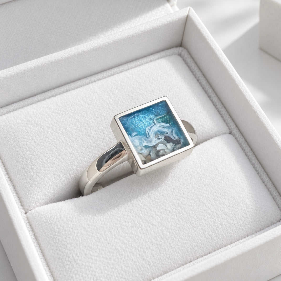 Sterling Silver Square Ring