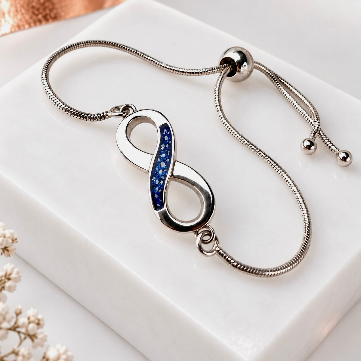 Sterling Silver Infinity Adjustable Bracelet