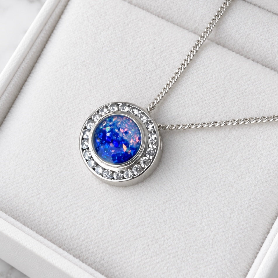 Sterling Silver Floating Halo Pendant