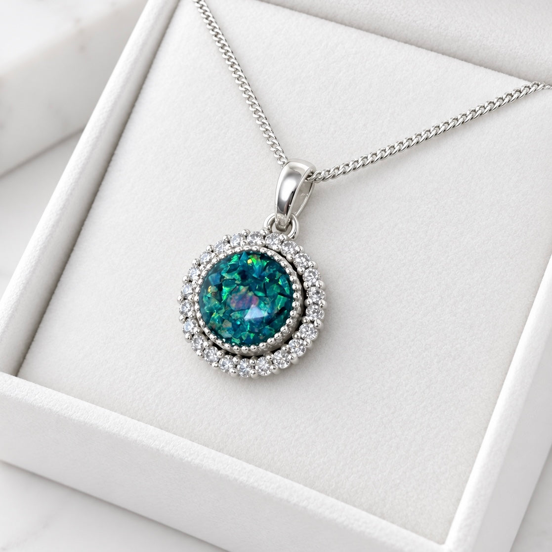 Sterling Silver Halo Pendant