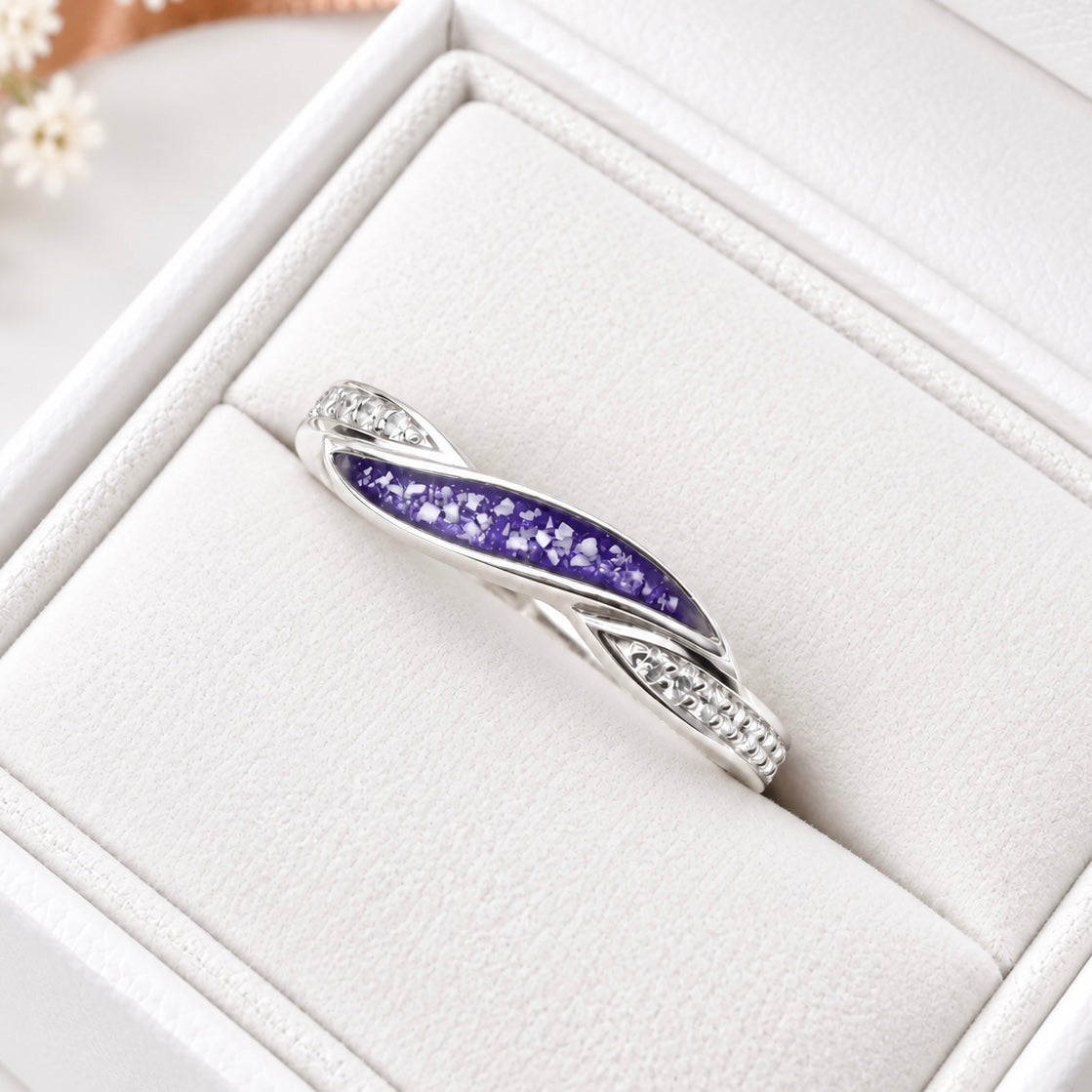 Sterling Silver CZ Wave Ring