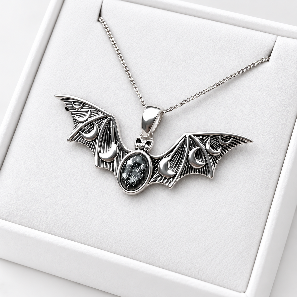 Sterling Silver Bat Pendant