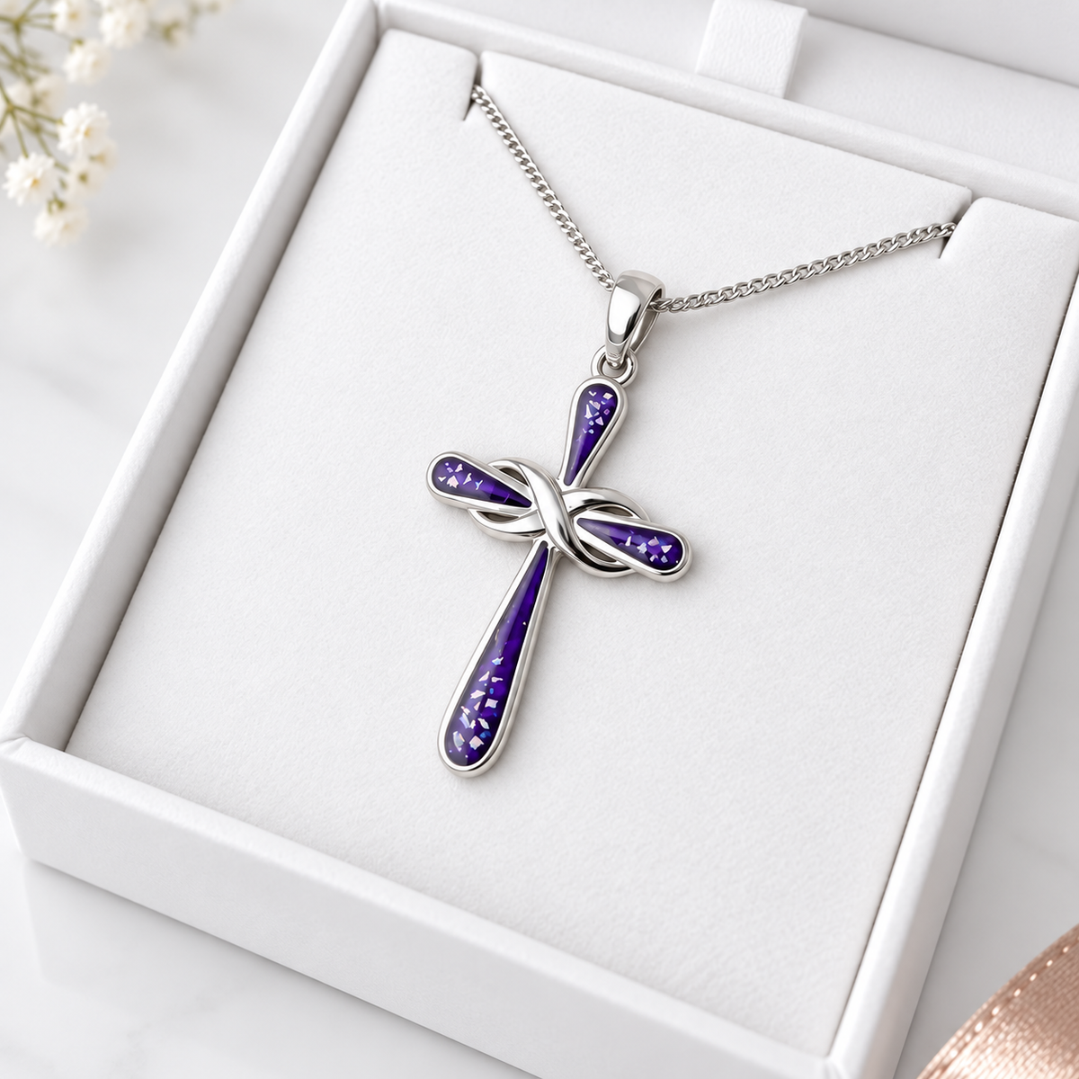 Sterling Silver Infinity Cross Pendant