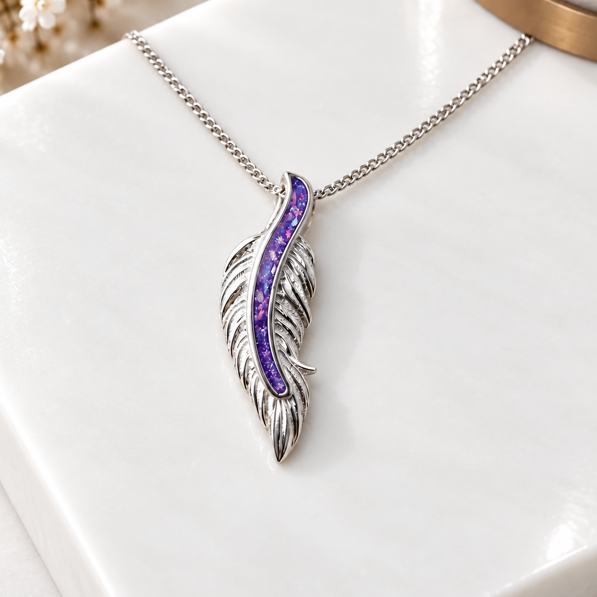 Sterling Silver Feather Pendant