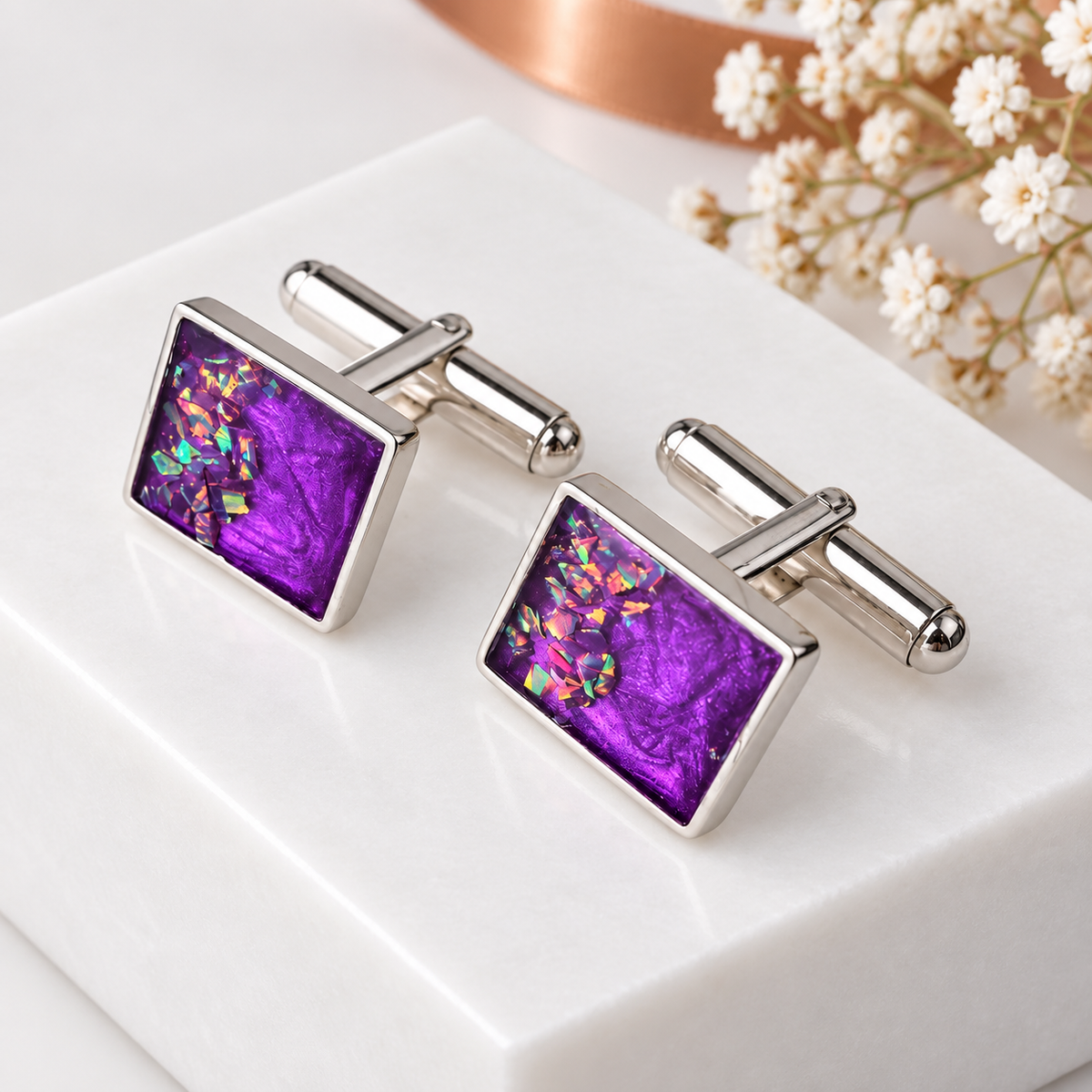 Sterling Silver Square Cufflinks