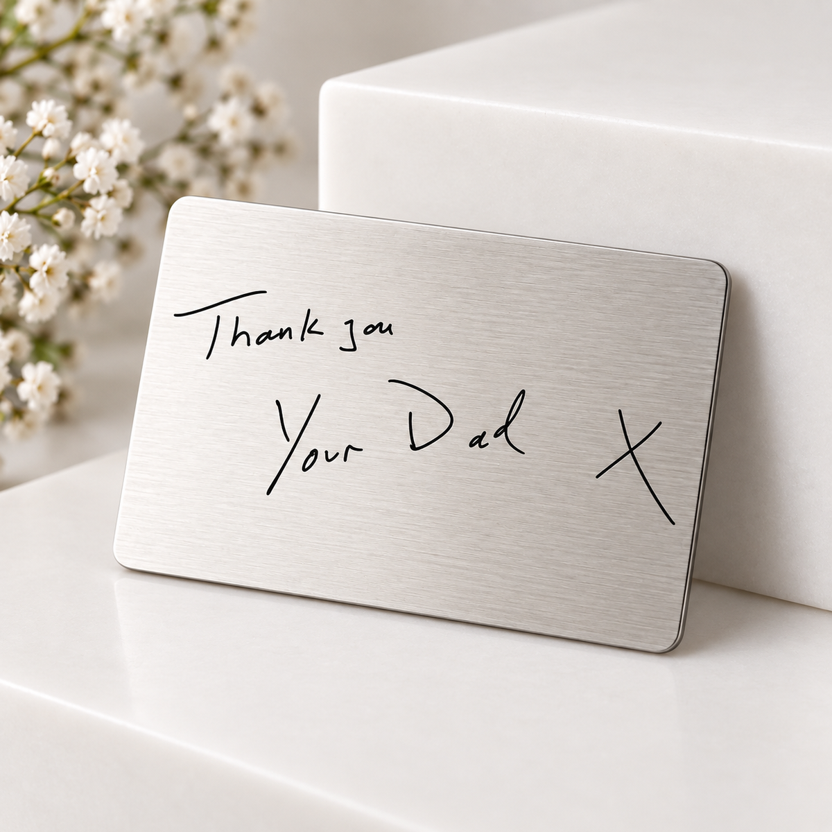 Engraved Stainless Keepsake Wallet Card