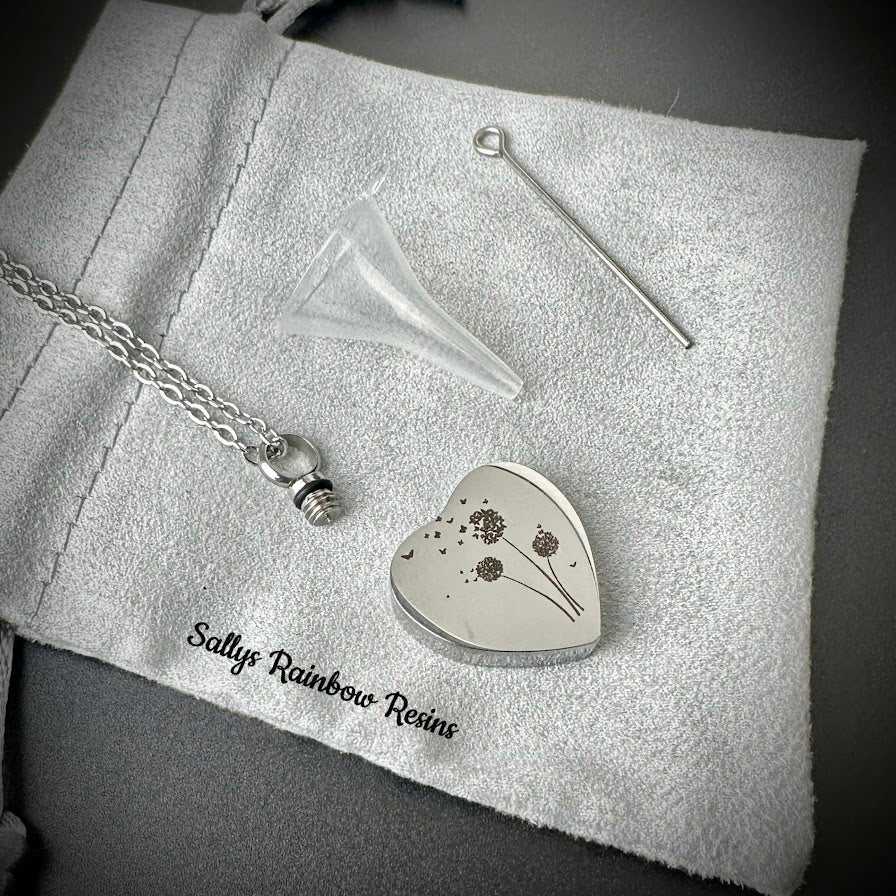 Self Fill Dandelion Urn Pendant