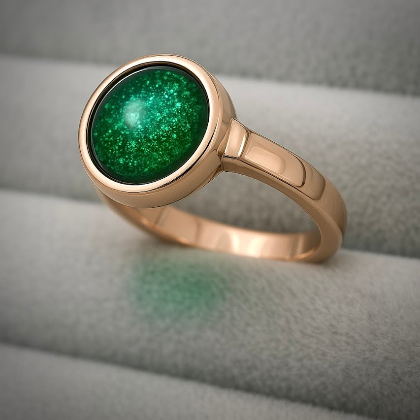 9ct Yellow/White/Rose gold Luna Ring