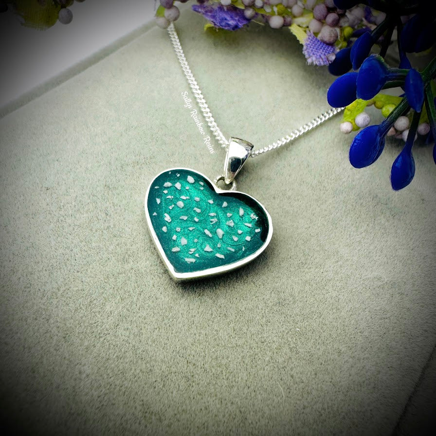 9ct White/Rose Gold Heart Pendant