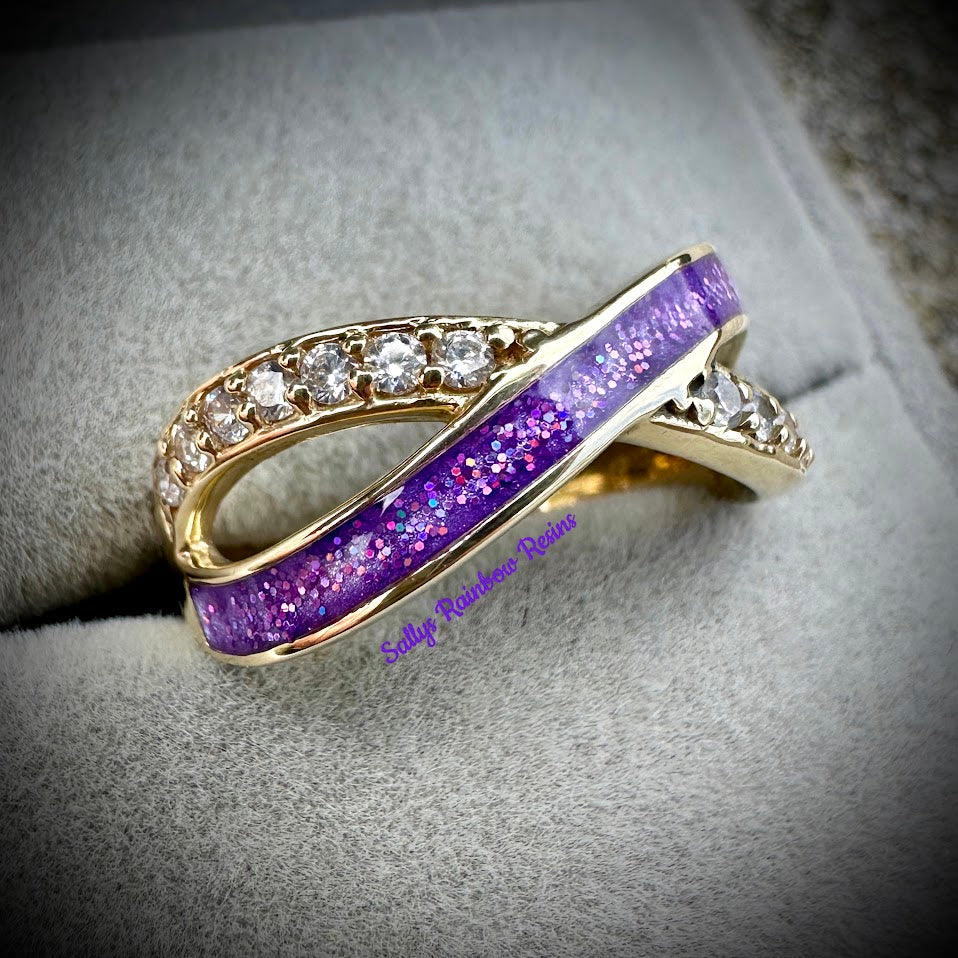 9ct Yellow/White/Rose Gold Infinity Ring