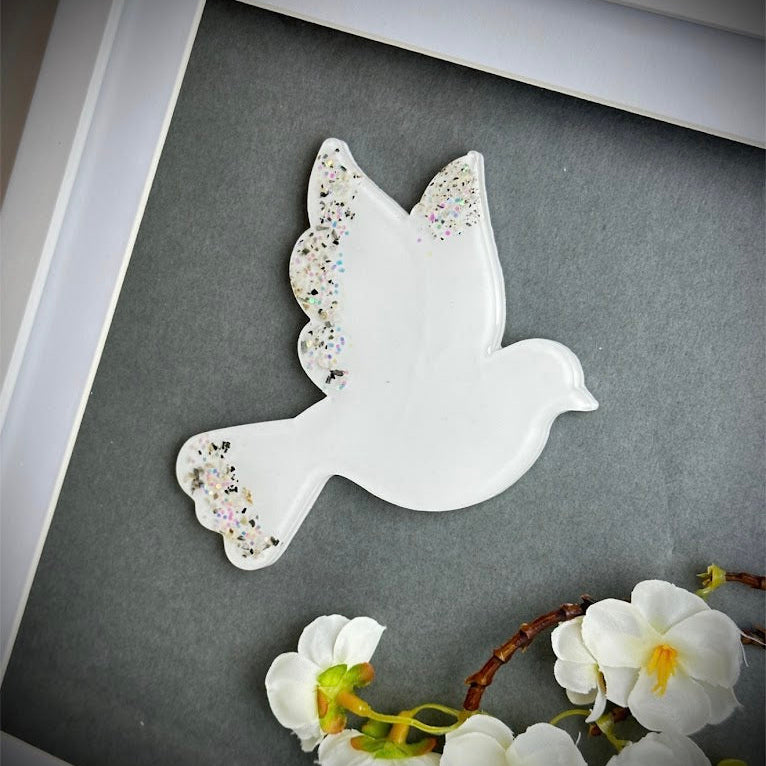 Framed Memorial Ashes/Hair Dove