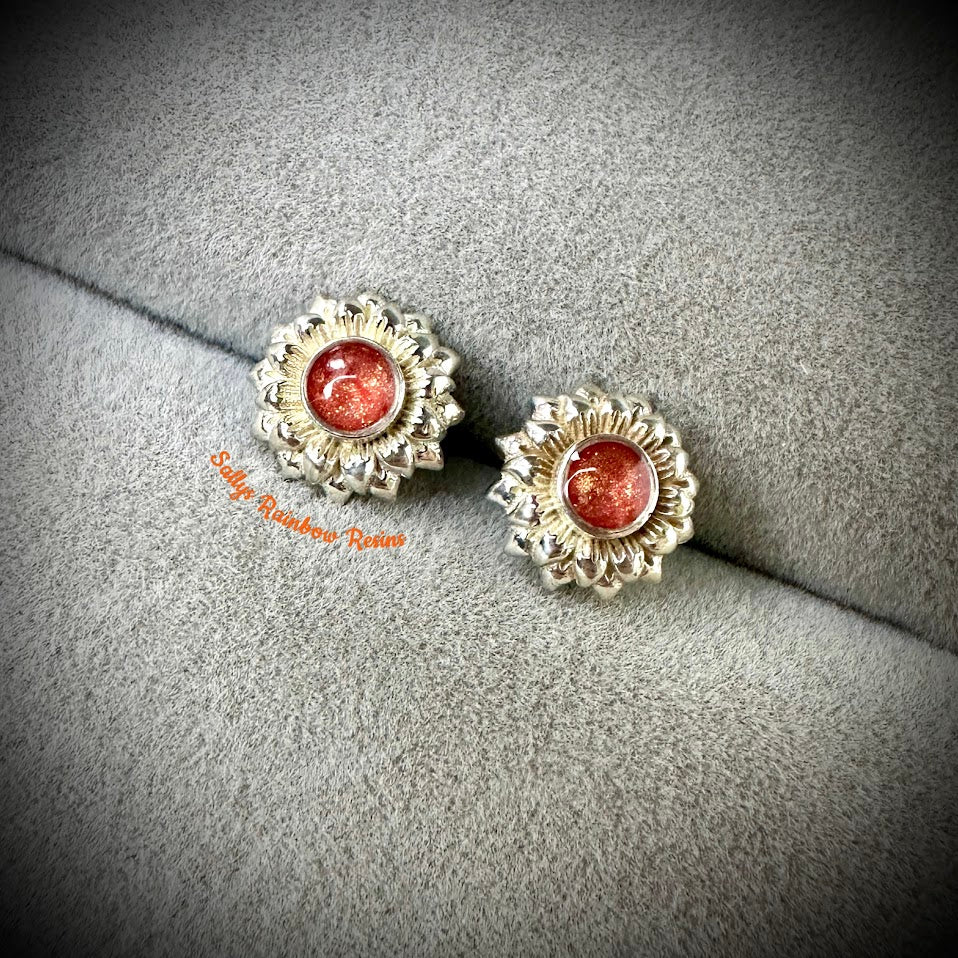 Sunflower .925 Silver Stud Earrings