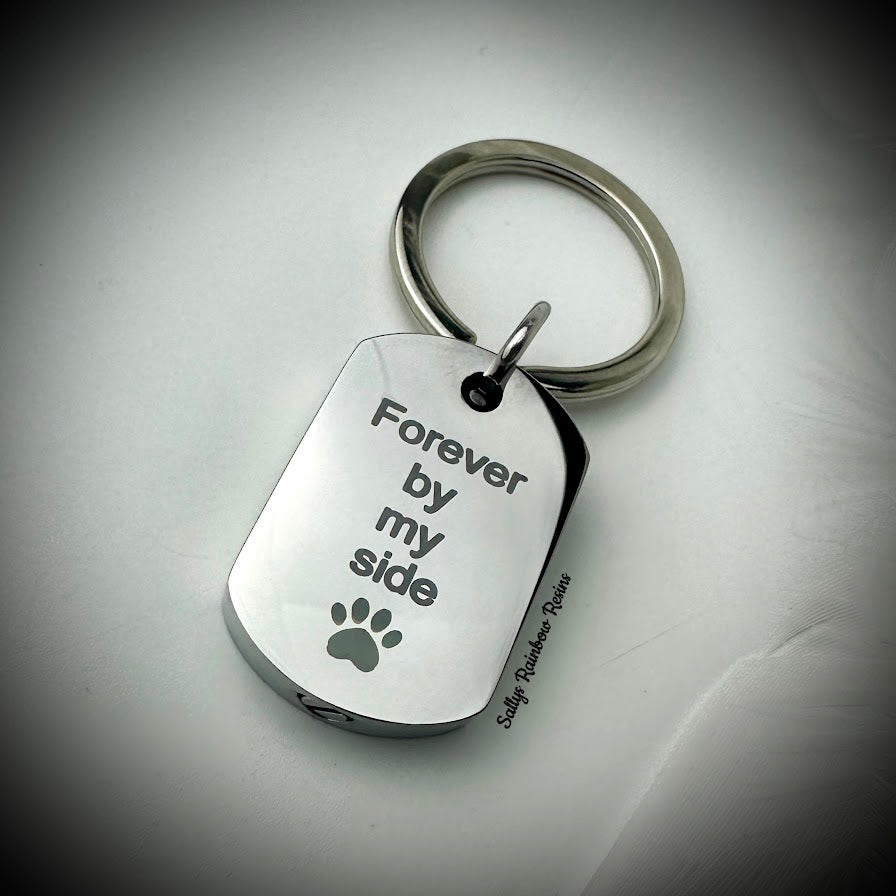 Self Fill Paw Urn Keyring