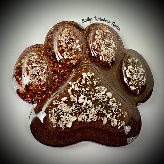 Framed Memorial Ashes/Hair Paw