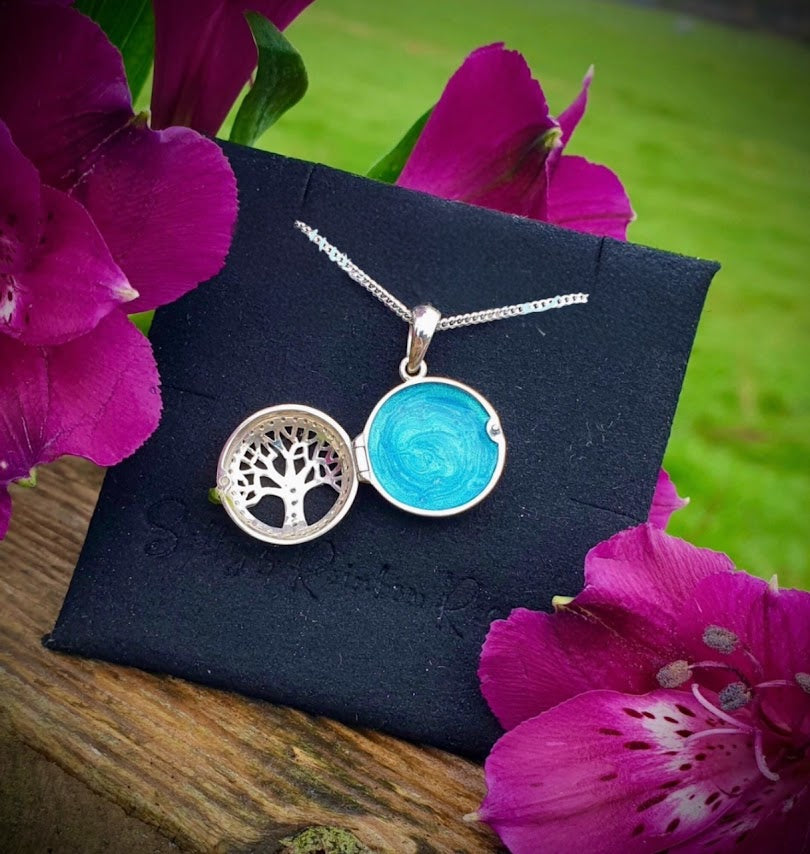 CZ Tree Of Life Locket Pendant