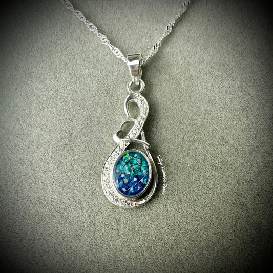 Heart Infinity Oval .925 Silver Pendant