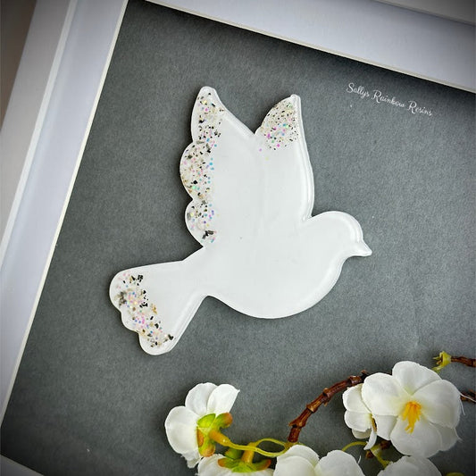Framed Memorial Ashes/Hair Dove