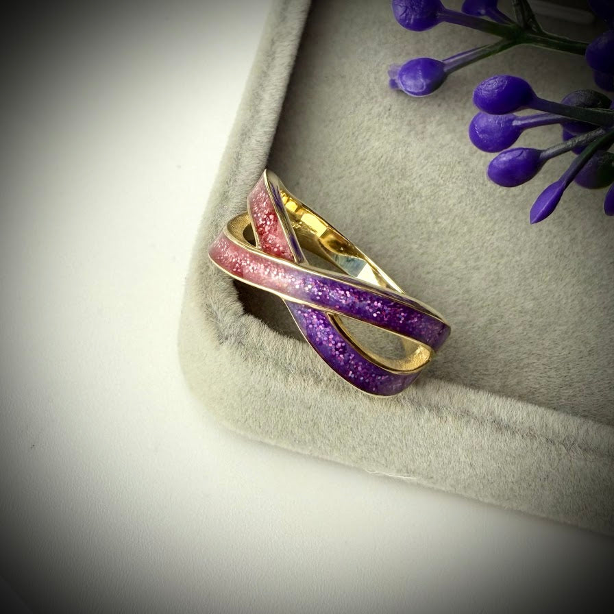 9ct Yellow gold Simple Infinity Ring - Size P Only