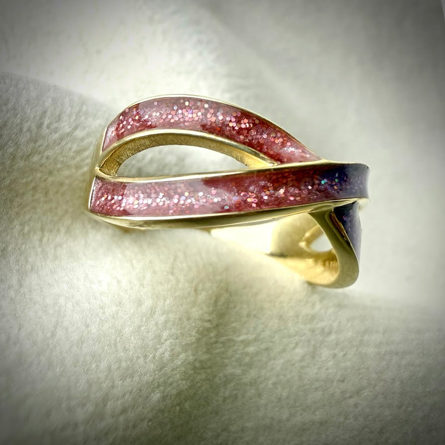 9ct Yellow gold Simple Infinity Ring - Size P Only