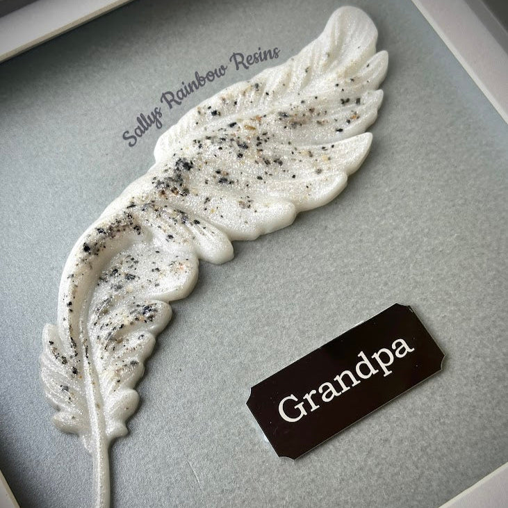 Framed Memorial Ashes Feather