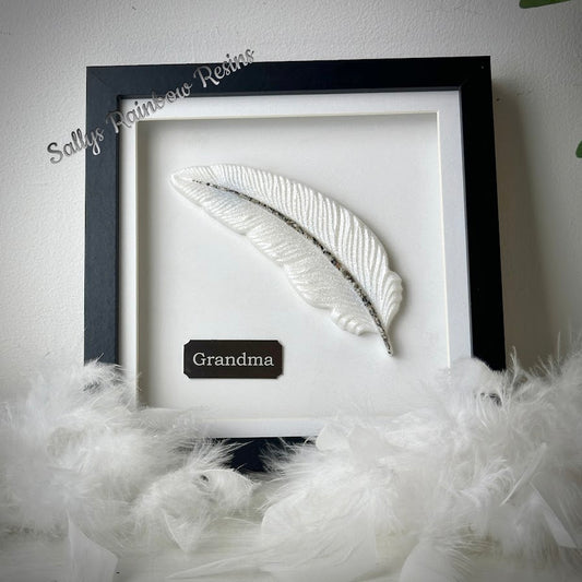 Framed Memorial Ashes Feather