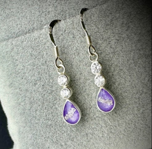 Diamante Teardrop Drop Earrings