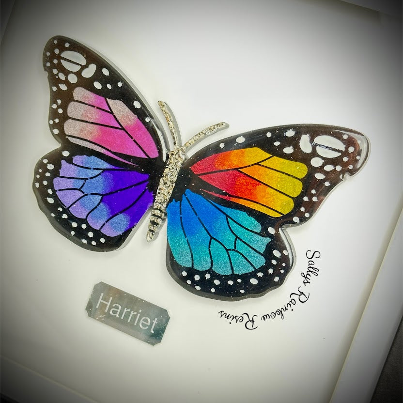 Framed Memorial Ashes / Hair Large Butterfly