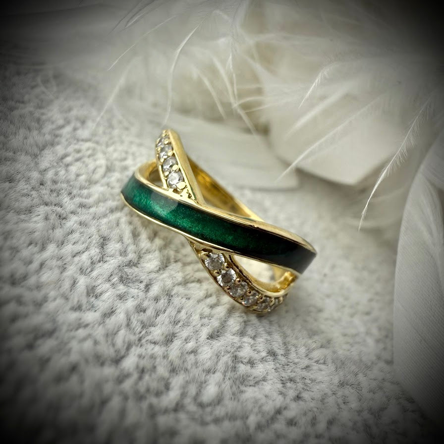 9ct Yellow/White/Rose Gold Infinity Ring