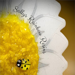 Framed Memorial Ashes/Hair Daisy