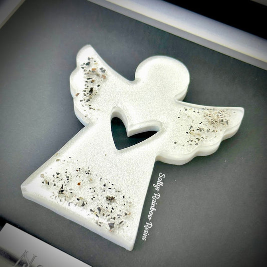 Framed Memorial Ashes / Hair Small Angel