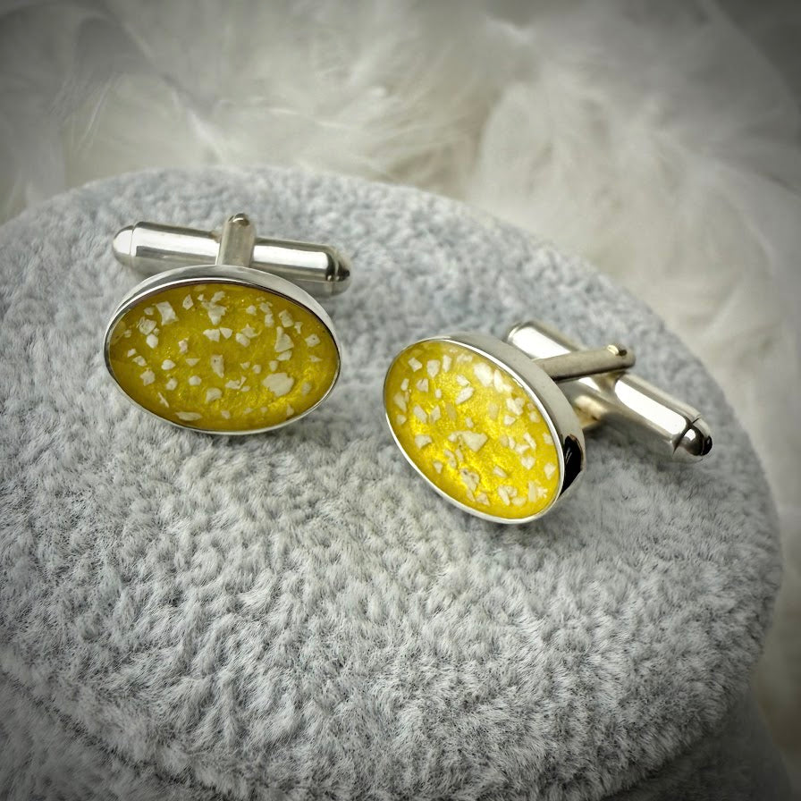 Oval .925 Silver Cufflinks