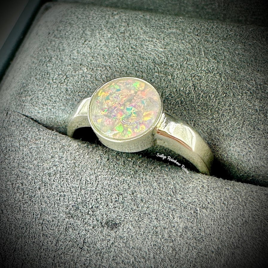 Round 8mm .925 Silver Ring - Size Q Only