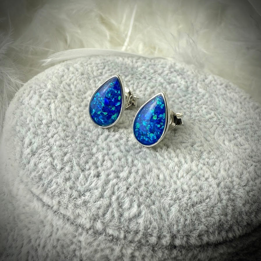 Teardrop Stud Earrings