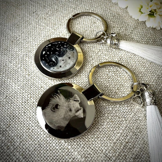 Engraved / photo Memorial keyring