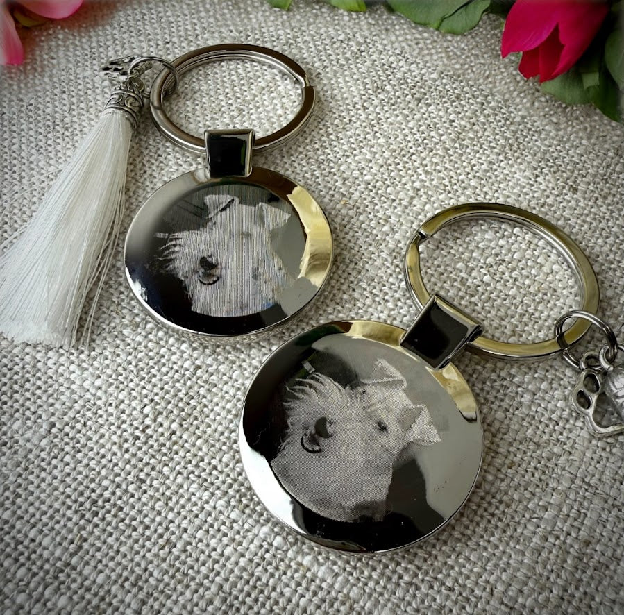 Engraved / photo Memorial keyring