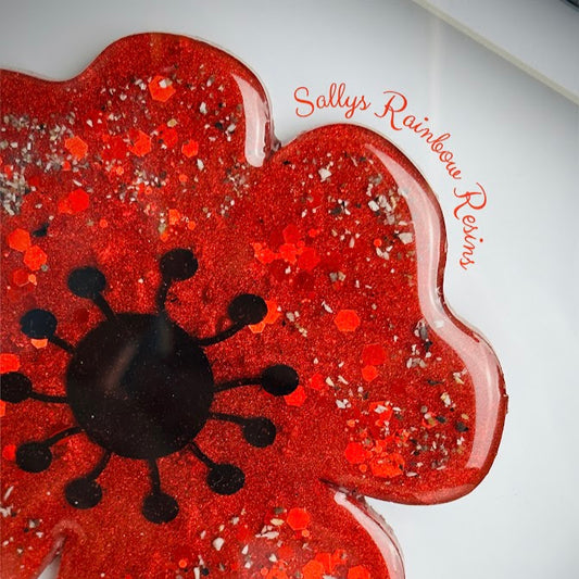 Framed Memorial Ashes/Hair Poppy
