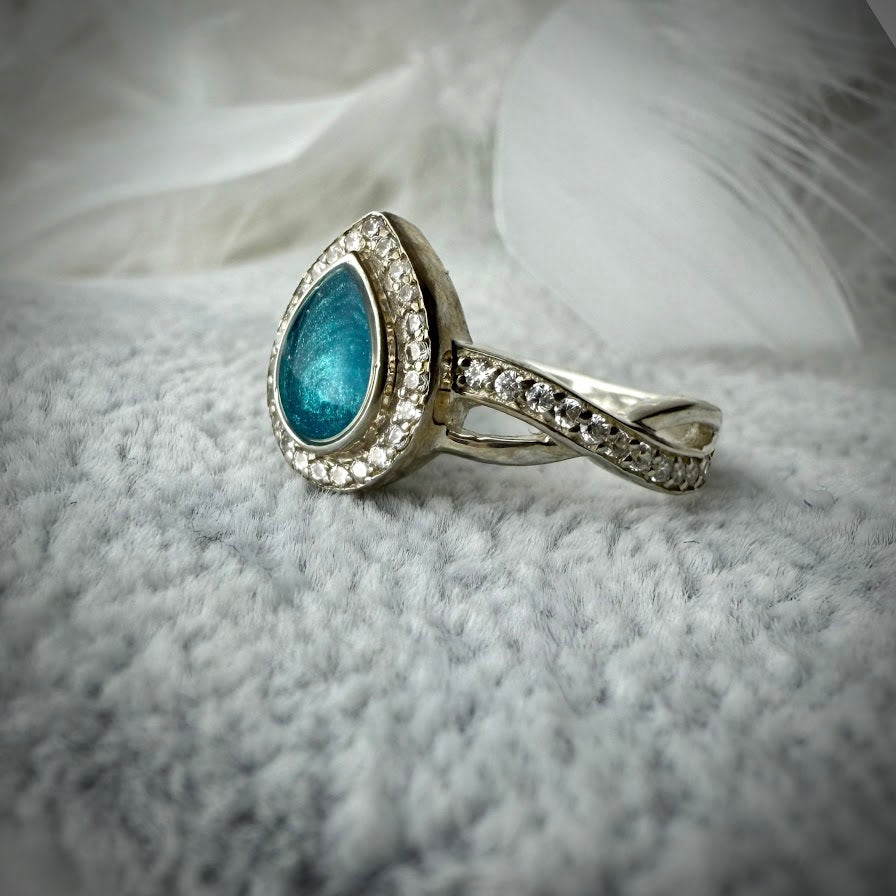 Teardrop Infinity Ring