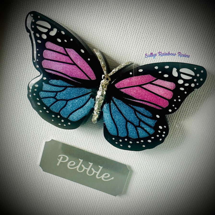 Framed Memorial Ashes / Hair Small Butterfly