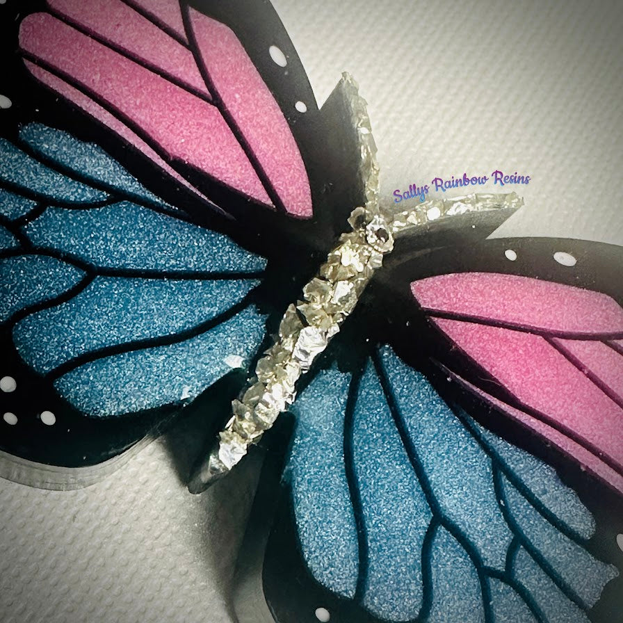 Framed Memorial Ashes / Hair Small Butterfly