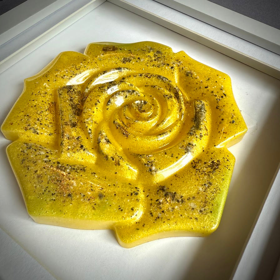 Framed Memorial Ashes/Hair Eternal Rose