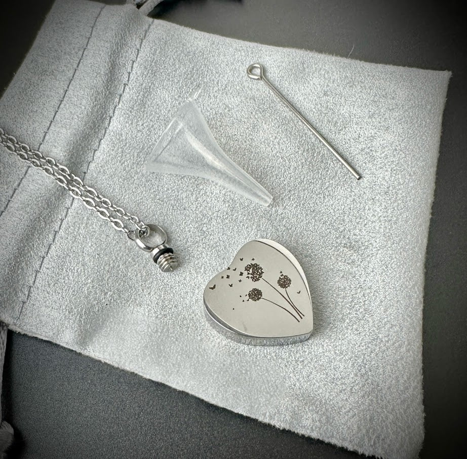 Self Fill Dandelion Urn Pendant