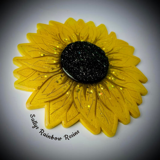 Framed Memorial Ashes/Hair Sunflower