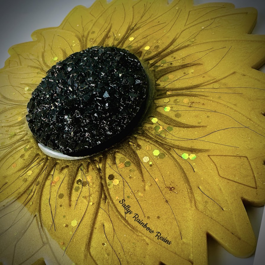 Framed Memorial Ashes/Hair Sunflower