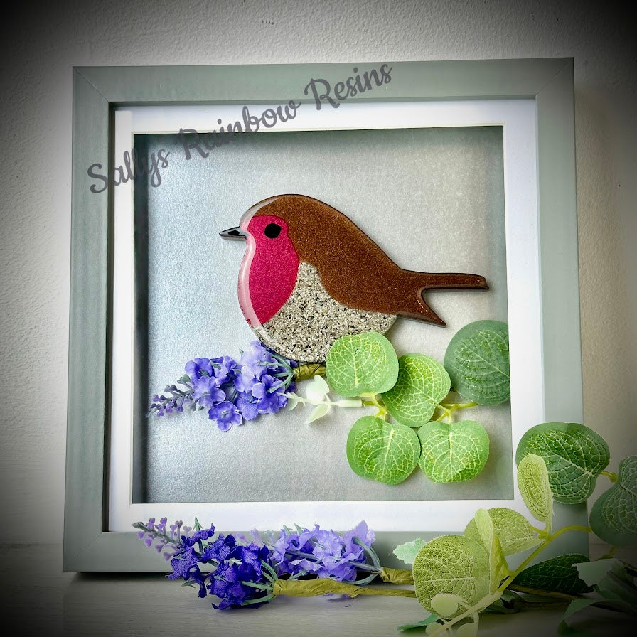 Framed Memorial Ashes / Hair Robin