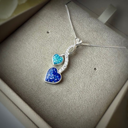 CZ Your Heart and Mine Pendant