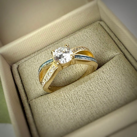 9ct Gold For Eternity Infinity Ring Size M ONLY