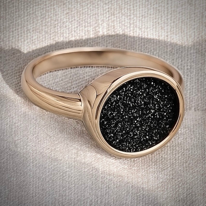 9ct Yellow/White/Rose gold Luna Ring