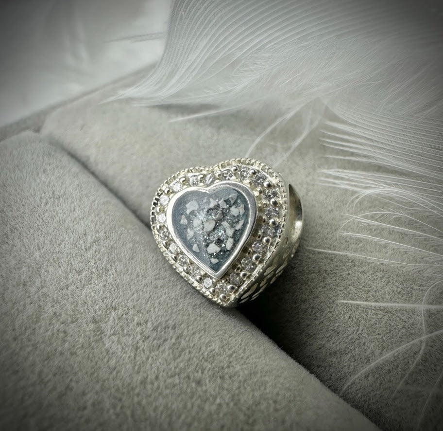CZ Heart Bracelet Charm