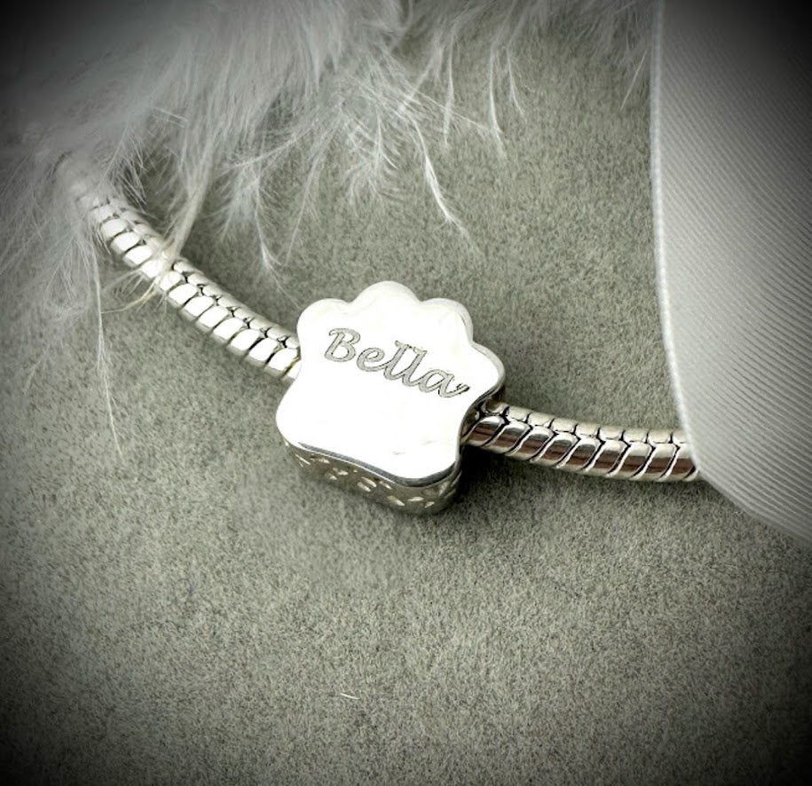 CZ Paw Bracelet Charm